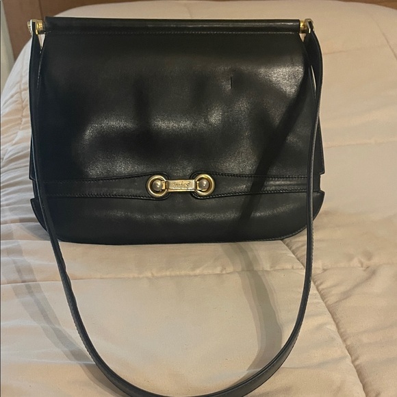 Vintage Gucci Horsebit Classic Black Leather Shoulder Bag - Picture 1 of 15